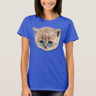 T-shirt Un Chat Triste Qui Est Feline Blue