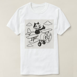 T-shirt Un Chat Volant Un Avion