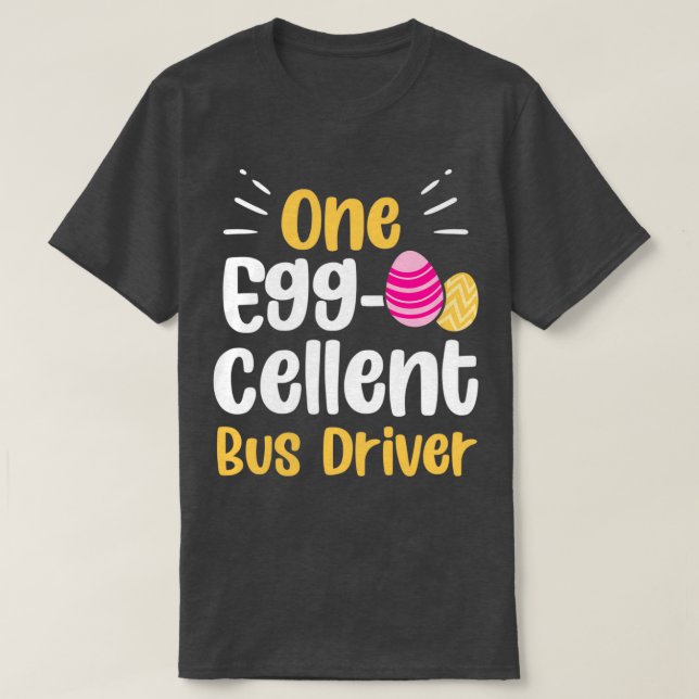 T-shirt Un Chauffeur D'Autobus Éggéré Mens Joli Jour De Pâ (Design devant)