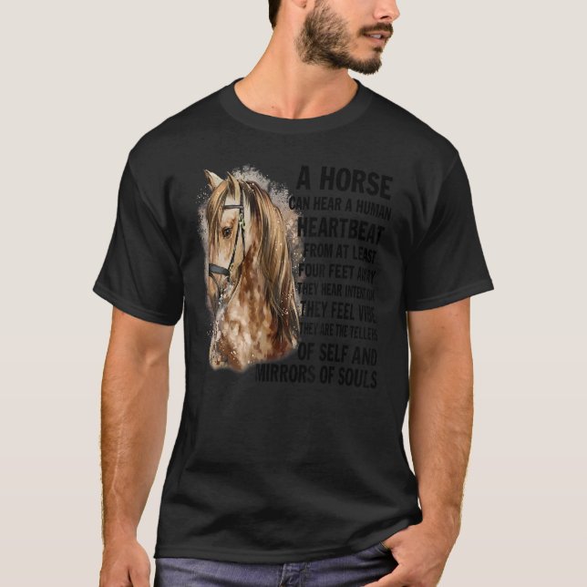 T-shirt Un Cheval Peut Entendre Un Carcan Humain D'Au Moin (Devant)