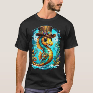 T-shirt Un chevalier à vapeur mignon avec un casquette élé