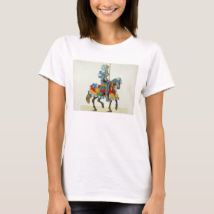 T-shirt Un chevalier sur son chemin à un tournoi, plat de
