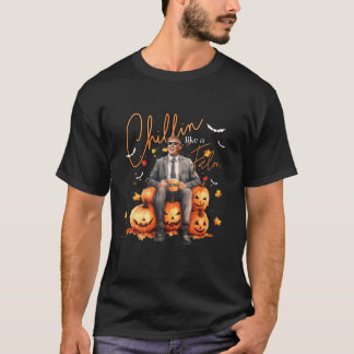 T-shirt Un Chillin Comme Un Citrouille Felon Trump Automne