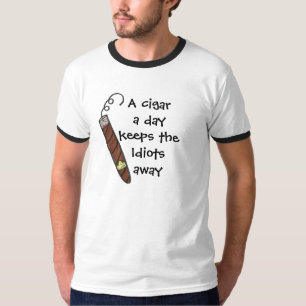 T-shirt Un cigare par jour garde la chemise partie