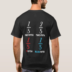 T-shirt Un cinquième deux cinquième Rouge Cinquième Ble