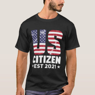 T-shirt Un Citoyen Américain 2021 Dons Drapeau Américain F