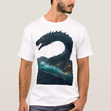 Un colossal serpent de mer qui tourne autour d'une