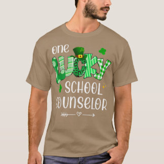 T-shirt Un conseiller scolaire chanceux Shamrock enseignan