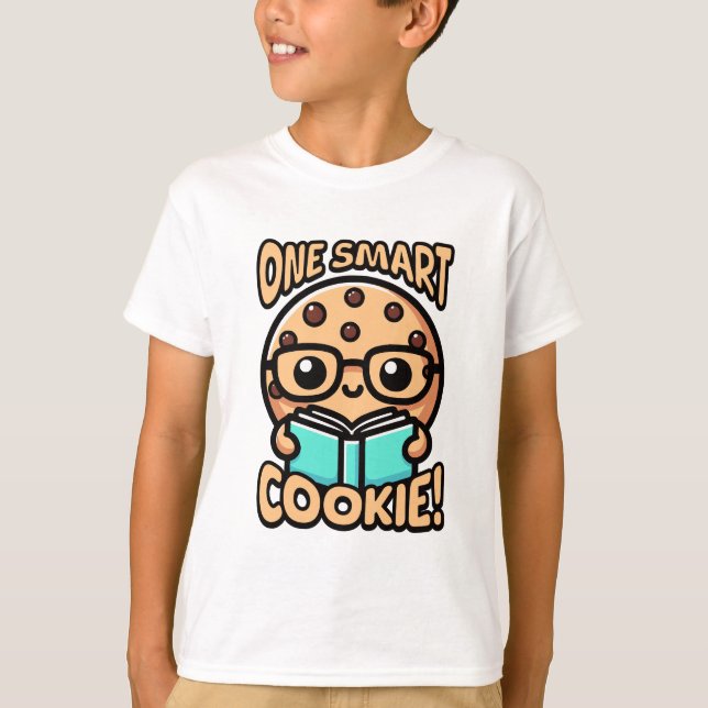 T-shirt Un Cookie Intelligent ! Cute tourte de biscuits (Devant)