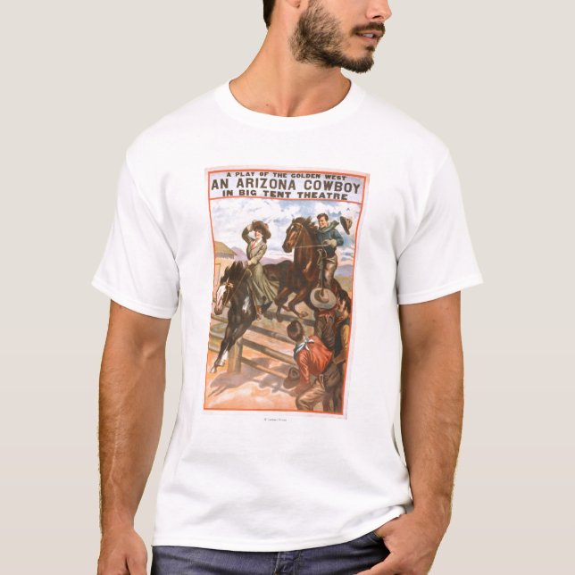 T-shirt Un cowboy de l'Arizona en grande affiche de (Devant)