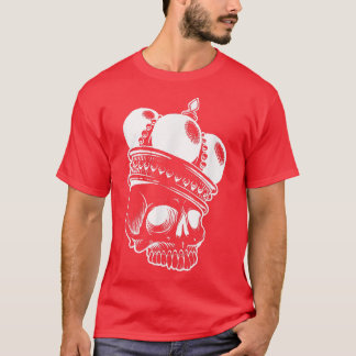 T-shirt Un crâne génial avec des os de squelette de couron