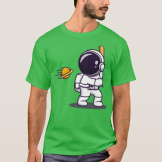T-shirt Un Cute Astronaut A Touché La Balle Planète Avec U