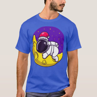 T-shirt Un Cute Astronaut Dormait Sur Un Dessin De Lune