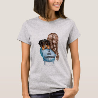 T-shirt Un Dachshund et une fille amante de Dachshunds