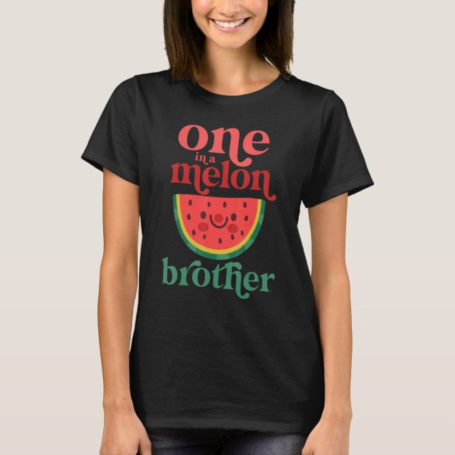 T-shirt Un Dans Un Frère Melon Cute Watermelon Premier Nai (Devant)