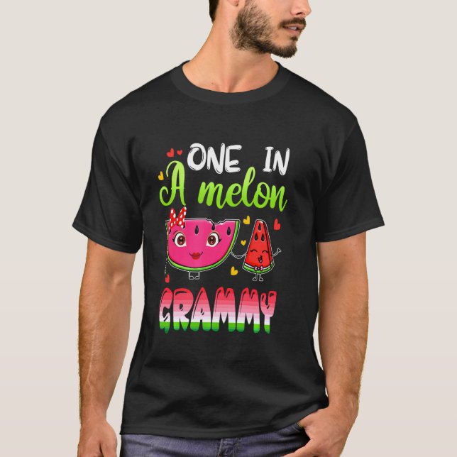 T-shirt Un Dans Un Grammy Melon Amusant Watermelon Art (Devant)