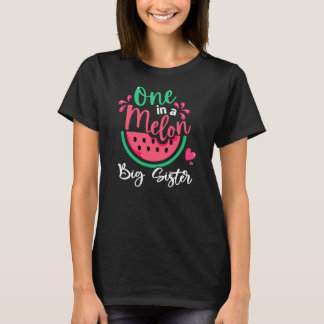 T-shirt Un dans un Melon Big Sister Fruit vacances d'été