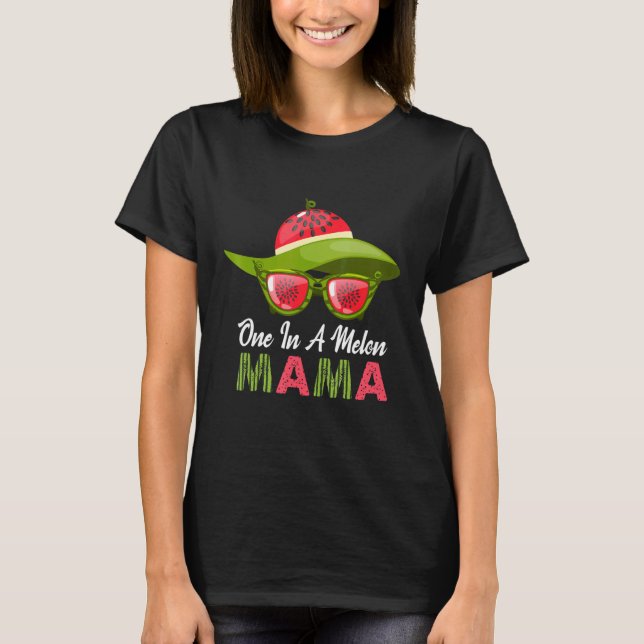 T-shirt Un Dans Un Melon Mama Lunettes de soleil Watermelo (Devant)