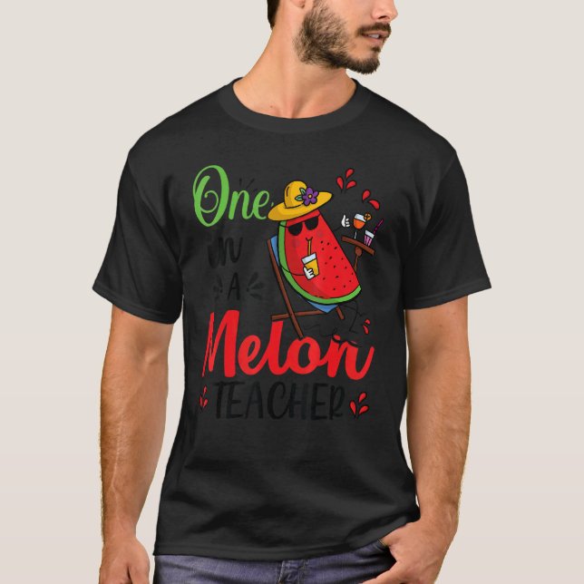 T-shirt Un Dans Un Melon Professeur Anniversaire Fête Matc (Devant)
