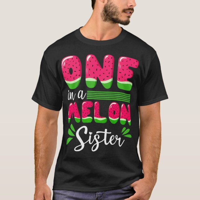 T-shirt Un Dans Un Melon Soeur Aimer Watermelon Fruit D'Ét (Devant)