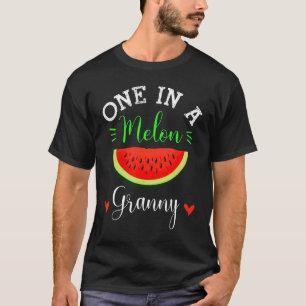 T-shirt Un Dans Une Famille D'Été Melon Granny Watermelon