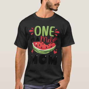 T-shirt Un dans une maman Melon Été Anniversaire de fête C