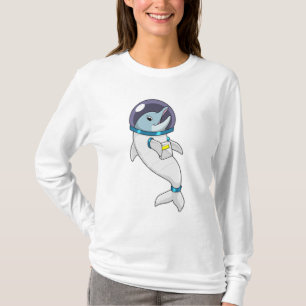 T-shirt Un dauphin en tant qu'astronaute en costume