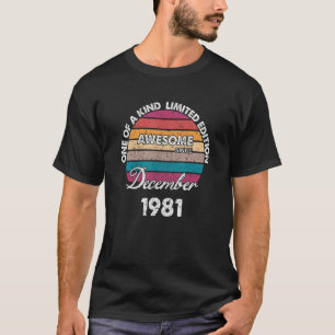 T-shirt Un Des Genres Né En Décembre Étonnant Depuis 1981