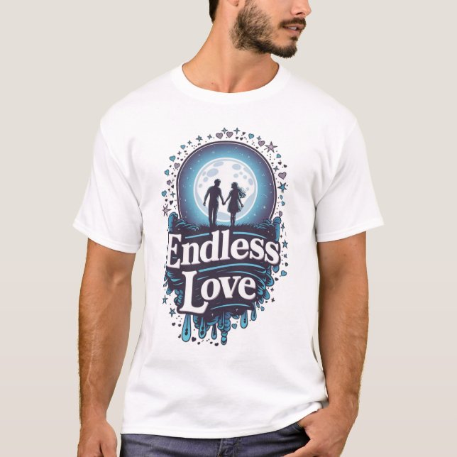 T-shirt Un design d'amour sans fin (Devant)