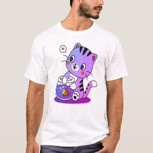 T-shirt Un design de chat parfait