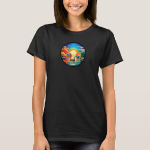 T-shirt Un design moderne sur le thème de la nature abstra