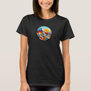 T-shirt Un design moderne sur le thème de la nature abstra