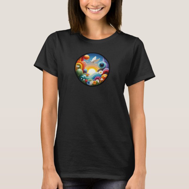 T-shirt Un design moderne sur le thème de la nature abstra (Devant)