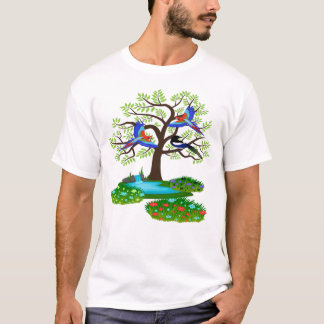 T-shirt Un design très mignon, un coucou et un perroquet v