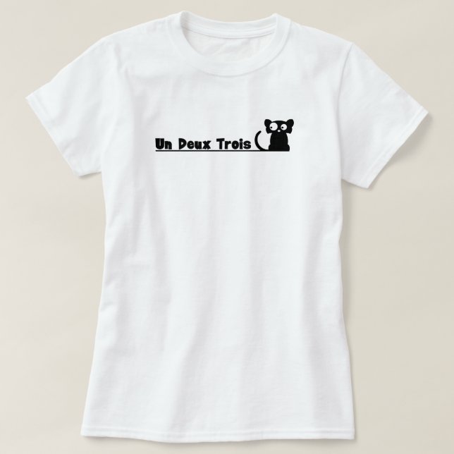T-shirt Un Deux Trois Cat (Design devant)
