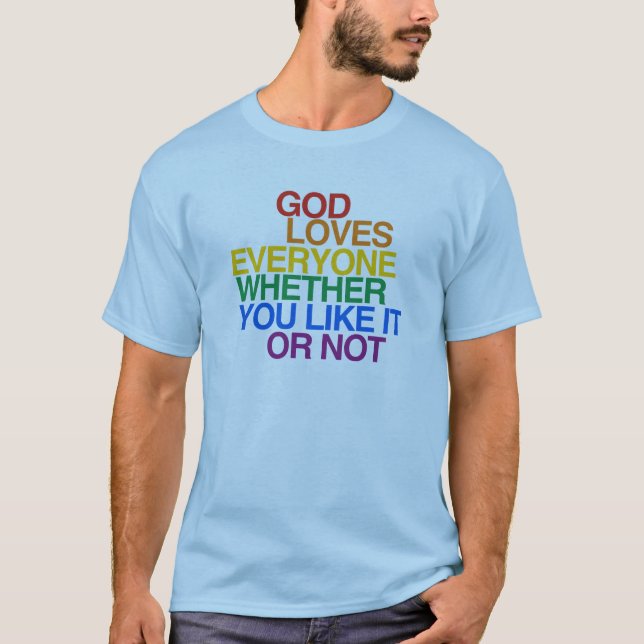 T-SHIRT UN DIEU AIME CHACUN - (Devant)
