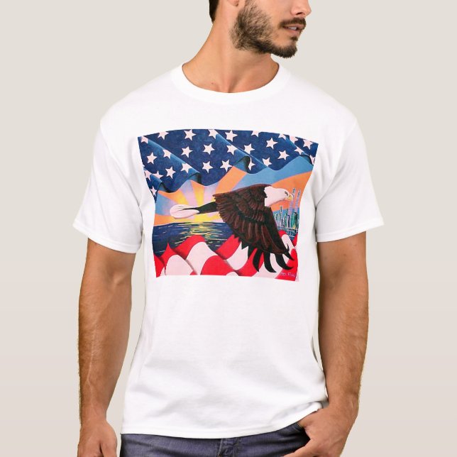 T-SHIRT UN DIEU BÉNISSENT L'AMÉRIQUE (Devant)