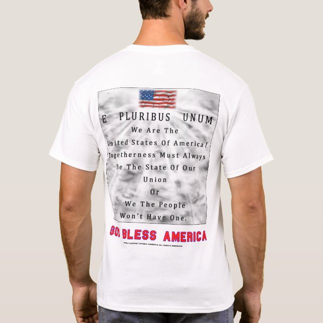 T-shirt Un Diviser-DIEU de nation BÉNISSENT L'AMÉRIQUE (Dos)