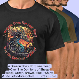 T-shirt Un Dragon Ne Dort Pas Sur Les Opinions Moutons