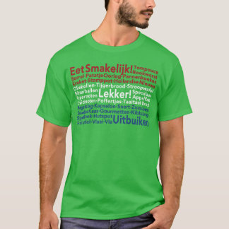 T-shirt Un drapeau néerlandais de fille de nourriture néer