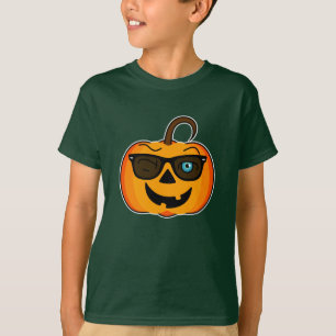 T-shirt Un drôle de clin d'oeil Citrouille ÉffrayantS su