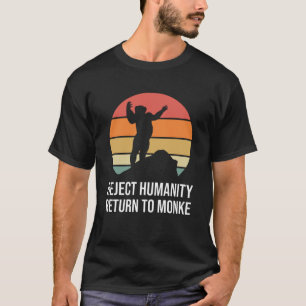 T-shirt Un drôle de rétro pour refuser l'humanité revie