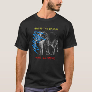 T-shirt Un Éléphant Caché Devine L'Animal Et La Mauvaise B