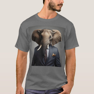 T-shirt Un éléphant drôle en costume