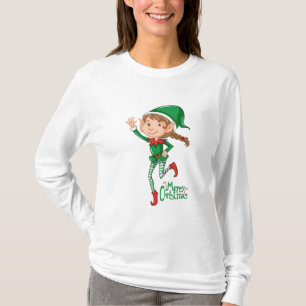 T-shirt Un elfe de Noël mignon.