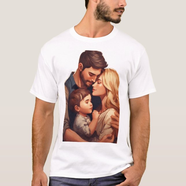 T-shirt Un engagement familial" (Devant)