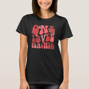 T-shirt Un enseignant aimé Rétro Amour Super Saint Valenti