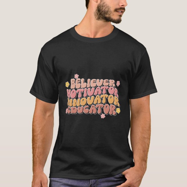 T-shirt Un Enseignant Awesome Voyage Enseignant Avec Le Re (Devant)