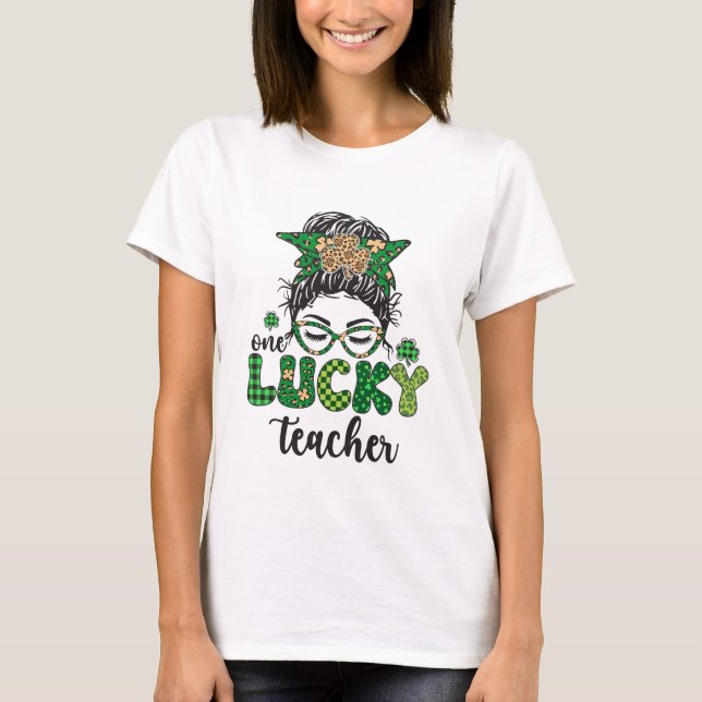 T-shirt Un enseignant chanceux - Saint Patrick's Day (Devant)