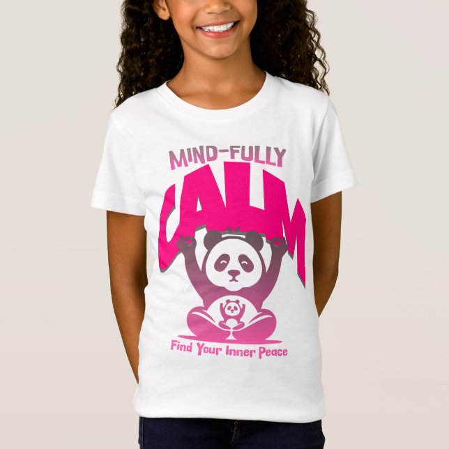 T-Shirt Un esprit calme, plein coeur, comme un panda paisi (Devant)